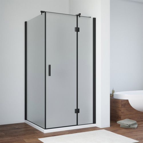 Душевой уголок Vegas-Glass AFP-Fis TUR+NOVO AFP-Fis NOVO 110*90 02М 10 R 110х90 стекло матовое профиль черный матовый