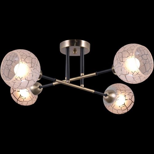 Люстра на штанге Illumico IL9573 IL9573-4CSQ-79 BK AB