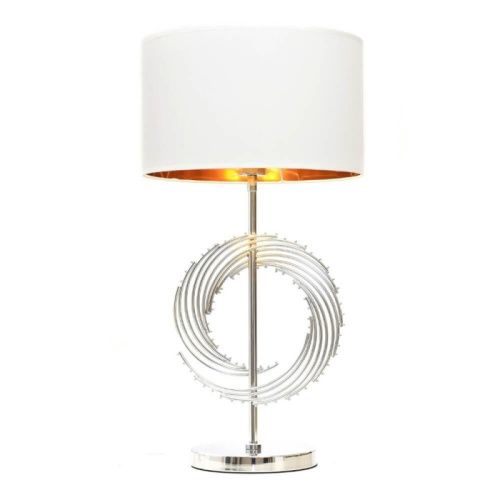 Настольная лампа Lumina Deco Fabi (Фаби) LDT 5531 CHR+WT