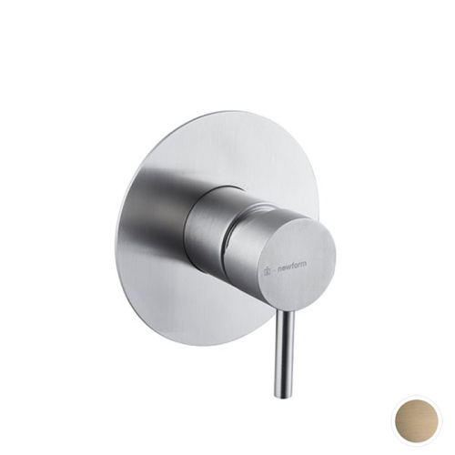 Смеситель для душа Newform X-STEEL 316 69675EX.59.098 встраиваемый в стену золото без термостата