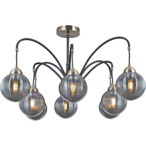 Люстра на штанге Illumico IL0433 IL0433-8PSQ-79 BK AB