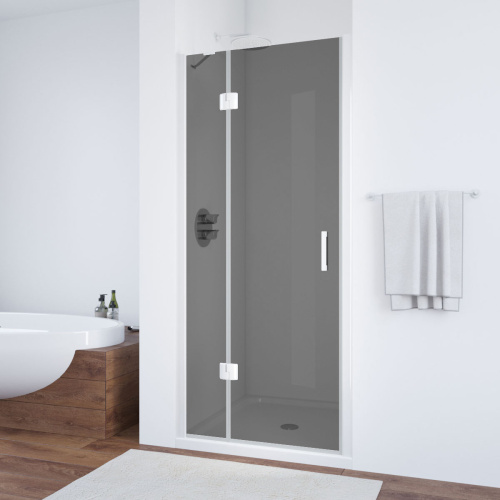 Душевая дверь Vegas-Glass AFP TUR+NOVO AFP NOVO 120 01 07 L 120х189 стекло тонированное профиль белый