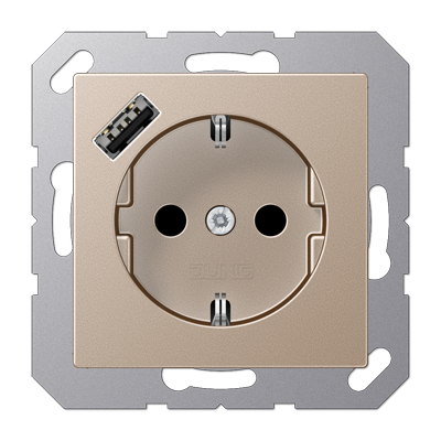 Розетка 2K+З USB Typ A Jung A500 A1520-18ACH