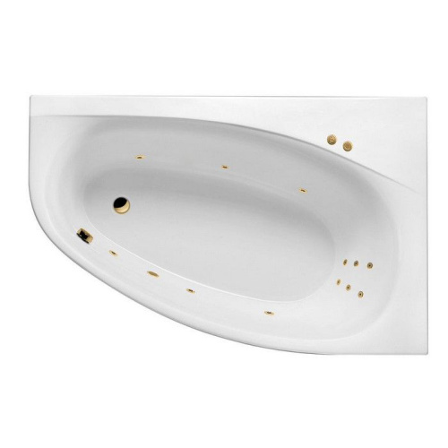 Ванна акриловая гидромассажная Excellent KAMELEON WAEX.KMP17.LINE.GL 170х110 пристенная асимметричная с каркасом