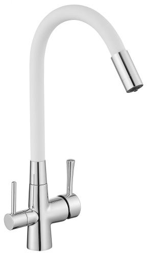 Смеситель для кухни Savol S-L1806-02 на столешницу белый