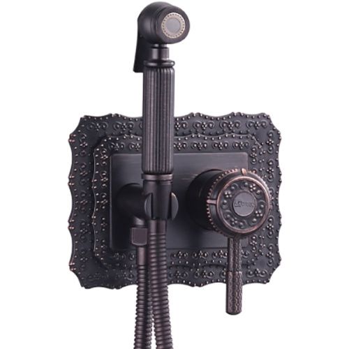 Гигиенический душ со смесителем LeMark Jasmine LM6619ORB черный бронзовый