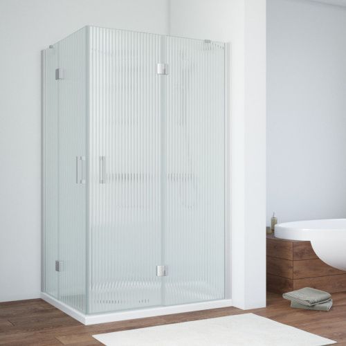 Душевой уголок Vegas-Glass AFA-F TUR+NOVO AFA-F NOVO 90*80 07 Moru R 90х80 стекло рифленое профиль хром без поддона