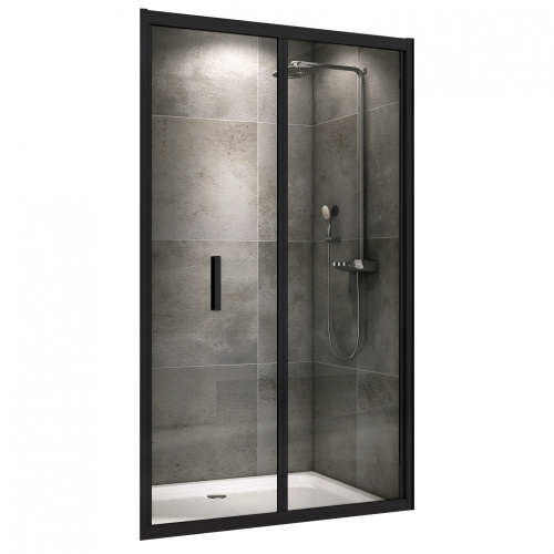 Душевая дверь Abber Sonnenstrand AG07120B 120х195 стекло прозрачное профиль черный