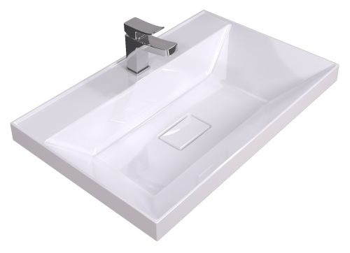 Раковина из искусственного мрамора Stella Polar Бриз SP-00001479 70х45 встраиваемая цвет белый