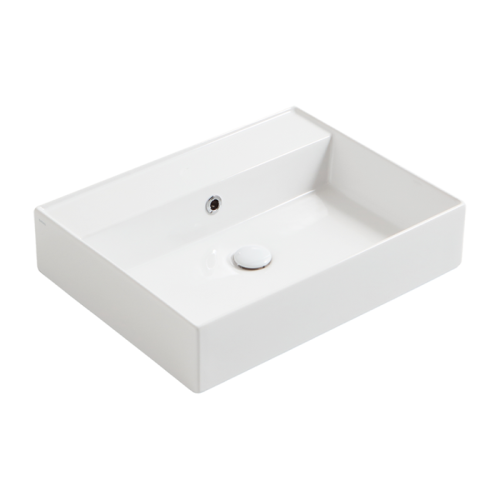 Раковина керамическая Simas Agile 61 см AG61 bi*0 подвесная цвет белый без отверстий под смеситель