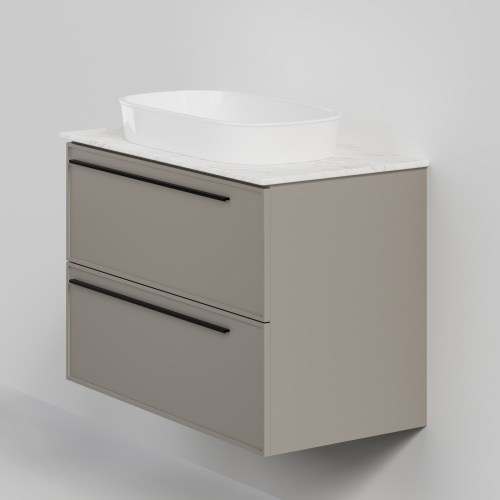 Тумба со столешницей La Fenice ELBA TWIN NFNC-01-ELB-C-90-2-3-GG 90х62х49 подвесная цвет бежевый