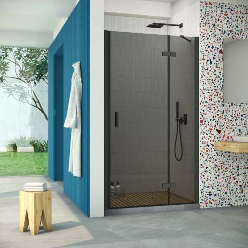 Душевая дверь Vegas-Glass AFP Retta AFP Retta 90 02М 07 R 90х200 стекло тонированное профиль черный