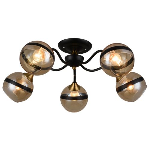 Люстра потолочная IMEX MD.3595 MD.3595-5-S COFFEE+FGD