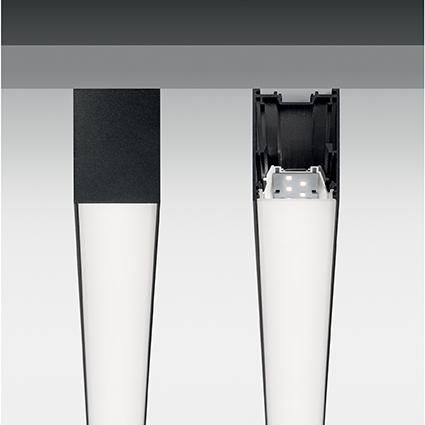 Линейный подвесной светодиодный светильник Ideal lux Fluo Wide (Флуо Виде) Fluo Wide 1800 4000K Black - фото 4