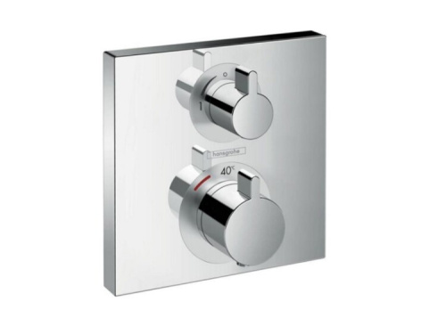 Смеситель Hansgrohe Ecostat Square 15712000 настенный встраиваемый хром с термостатом