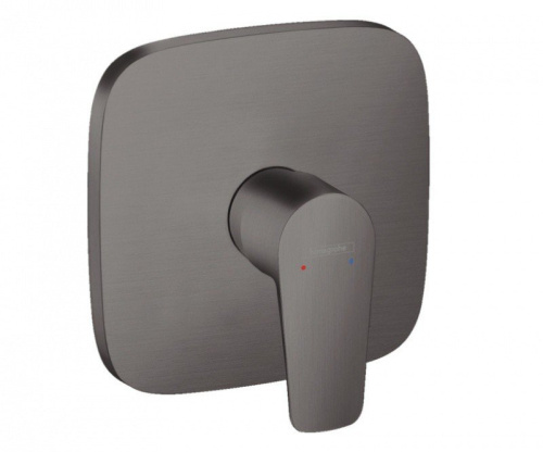 Смеситель Hansgrohe 71765340 настенный встраиваемый хром черный шлифованный/брашированный