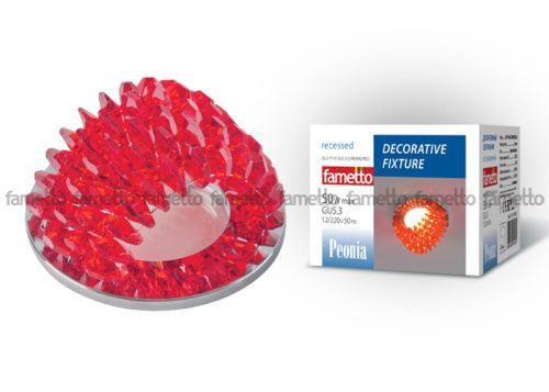 Светильник встраиваемый Fametto Peonia (Пеониа) DLS-P110 GU5.3 CHROME/RED