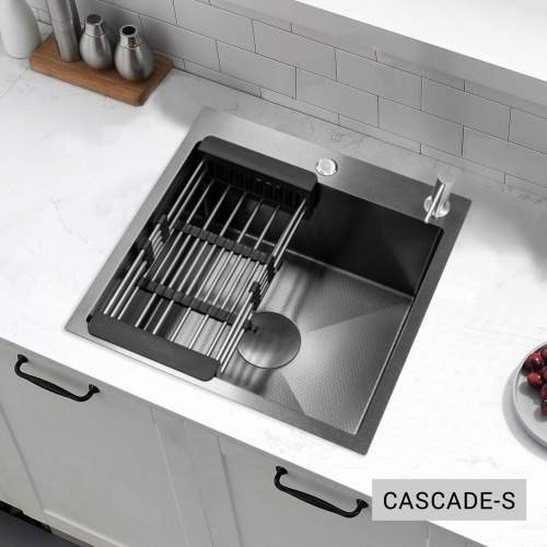 Кухонная мойка Esbano CASCADE-S ESMKCASCS 50х50 цвет оружейная сталь