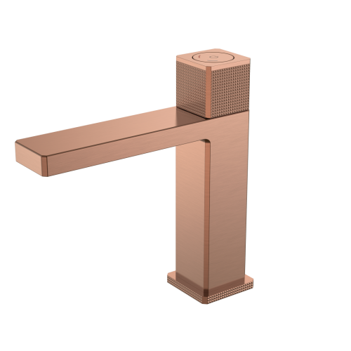 Смеситель автоматический Boheme Quad 159-CB на раковину медь брашированная