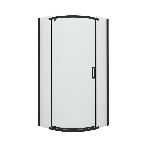 Душевой уголок New Trendy NEW KOMFORT Black K-0469 90х90 стекло прозрачное профиль черный без поддона