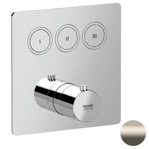 Смеситель для душа Remer X Style X99QD3KBXV встраиваемый в стену нержавеющая сталь с термостатом