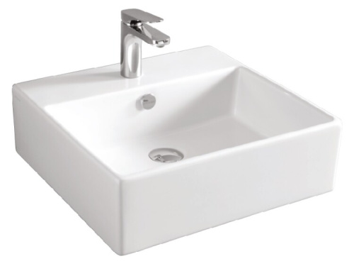 Раковина керамическая Artceram Quadro QUL002 01 00 50х48 накладная цвет белый