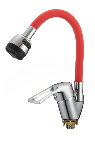 Смеситель для кухни D-Lin D150422-4T на мойку красный