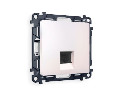 Комплект механизма телефонной розетки RJ-11(4P4C) со шторкой Ambrella Volt Alfa (Алфа) MA212030