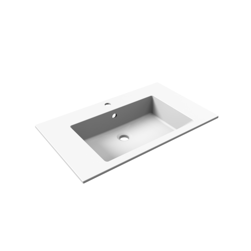 Раковина из литьевого мрамора Uperwood Megan 45481000002 80х48 полувстраиваемая цвет белый