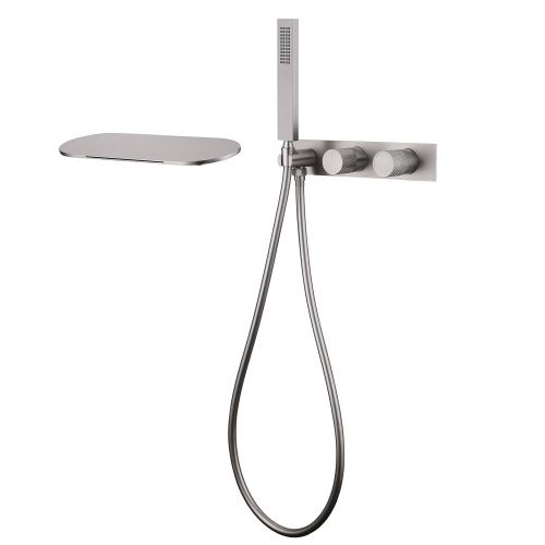 Смеситель для ванны Abber Rund AF8731SP встраиваемый в стену сатин