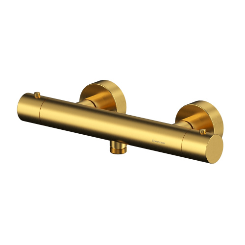 Смеситель для душа Whitecross Y brushed gold Y1246GLB настенный золото брашированное с термостатом