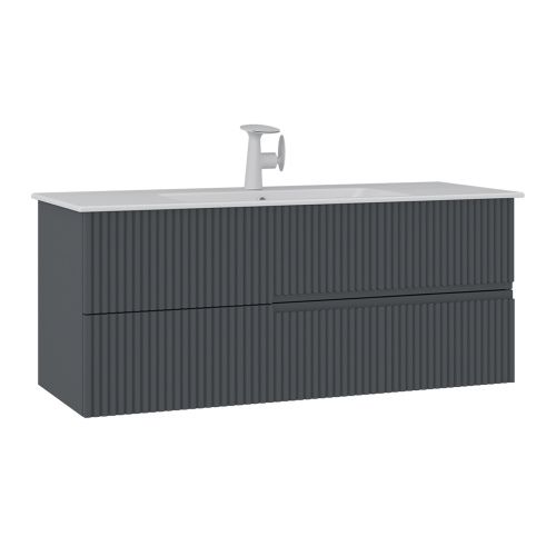 Тумба с раковиной Orka Moonlight 5001506 120х51х51 цвет антрацит матовый