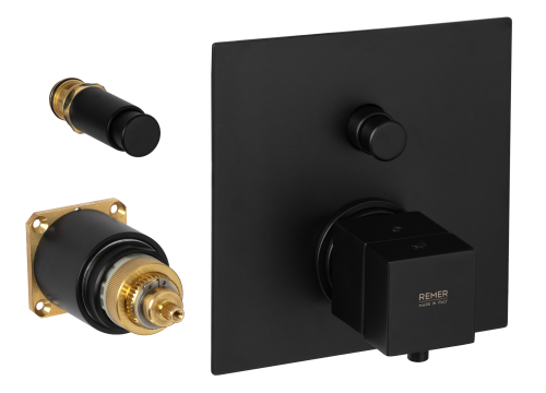 Смеситель для душа Remer Q-Elegance QT09KBNO встраиваемый в стену черный