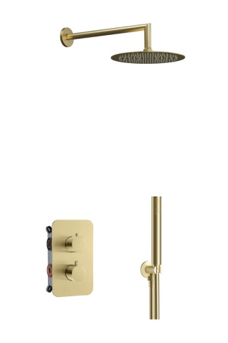 Душевая система AQG Aqua 19AQTER24609 встраиваемая цвет золото матовое