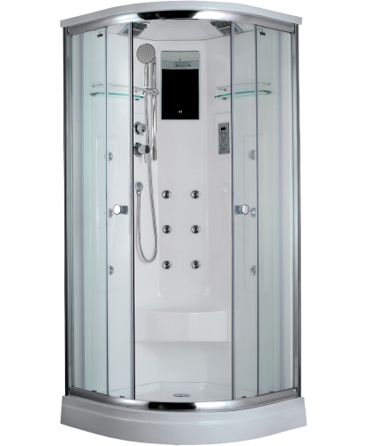 Душевая кабина Timo Lux T-7709NEW 90х90 четверть круга с крышей Душевая кабина Timo Lux T-7709NEW 90х90 четверть круга с крышей