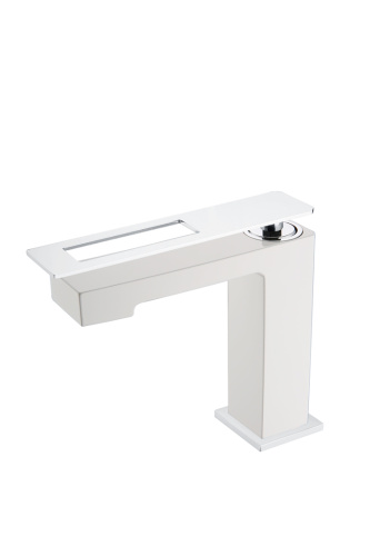 Смеситель Boheme Q 141-WCR на раковину белый глянцевый