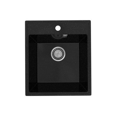 Кухонная мойка Practik PR-425 PR-M-425-004 43х49 цвет черный поверхность глянцевая