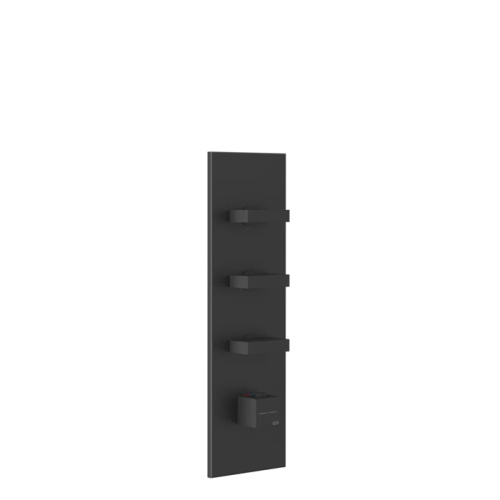Смеситель для душа Gessi Rettangolo 43026#299 встраиваемый в стену черный с термостатом (внешняя часть)