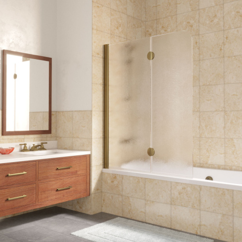 Душевая шторка на ванну Vegas-Glass E2V LUX E2V LUX 120 5 2 L 120х151 стекло рифленое профиль бронза