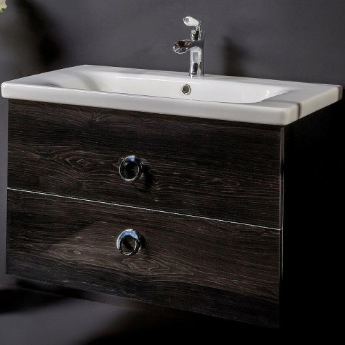 Тумба под раковину Armadi Art NeoArt 830-080-BW 80х44х50 подвесная цвет черный