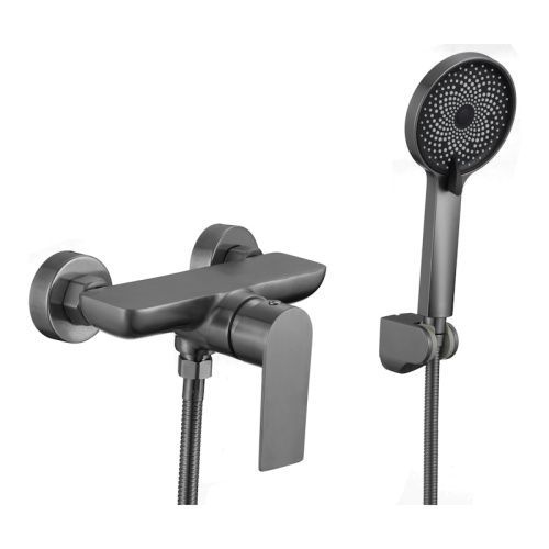 Смеситель для ванны и душа Fmark FS8802Q настенный графит