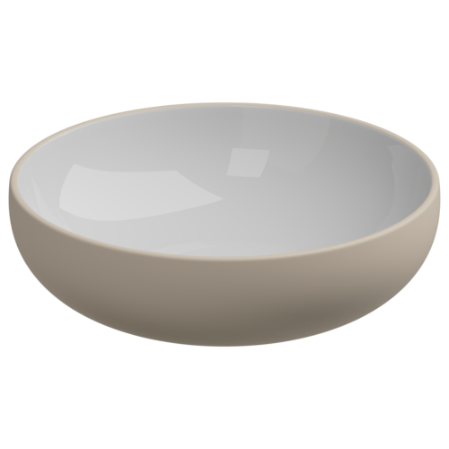 Раковина GSG Ceramic Design Easy 45см EALAVRO45BI000/034 накладная цвет белый/бежевый