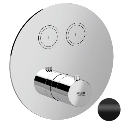 Смеситель для душа Remer X Style X99D2KBNO встраиваемый в стену черный с термостатом