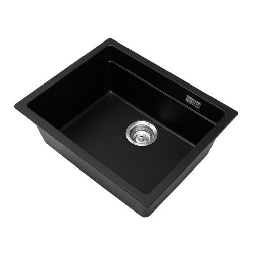 Кухонная мойка Grandex Aqua 500205 56х45 цвет черный металлик поверхность матовая