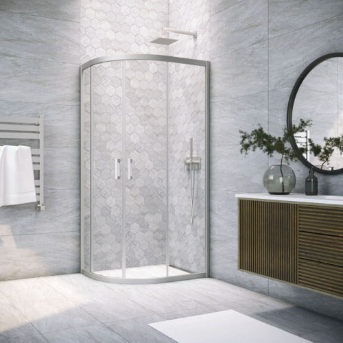 Душевой уголок Vegas-Glass ZS-F TUR+NOVO ZS-F NOVO h2000 110*100 07 crystalvision 110х100 стекло прозрачное профиль хром матовый