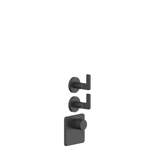 Смеситель для душа Gessi Inciso 58214#299 встраиваемый в стену черный с термостатом (внешняя часть)