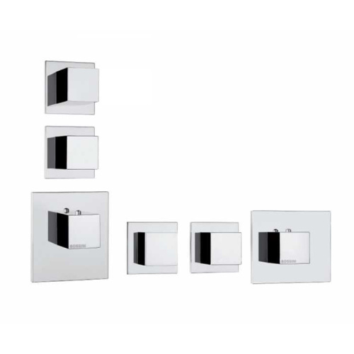 Смеситель для душа Bossini Cube Z032203.030 встраиваемый в стену хром с термостатом (внешняя часть)