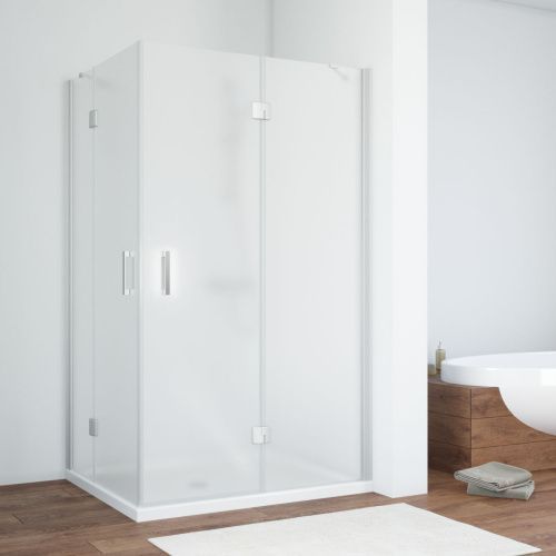 Душевой уголок Vegas-Glass AFA-F TUR+NOVO AFA-F NOVO 90*80 07 10 R 90х80 стекло матовое профиль хром без поддона