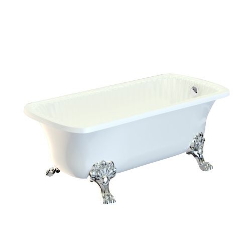 Ванна из искусственного мрамора Migliore OLIVIA 24631 174х80 пристенная прямоугольная с ножками