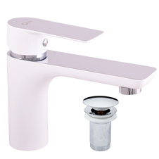 Смеситель RavSlezak VLTAVA VT427.5KCB на раковину белый глянцевый